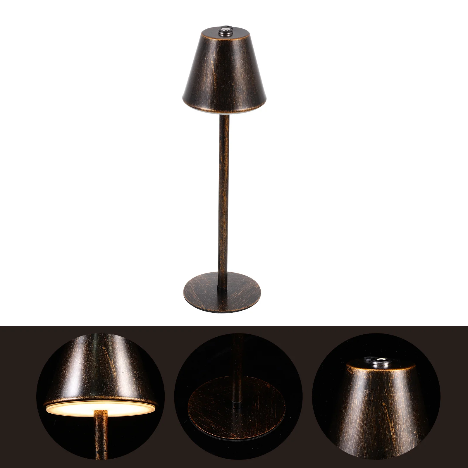 1 مجموعة قابلة للشحن Led أباجورة النحاس الجدول ضوء للمنزل مكتب دراسة ديكور العين رعاية مصباح الليل شحن مكتب الخفيفة #3