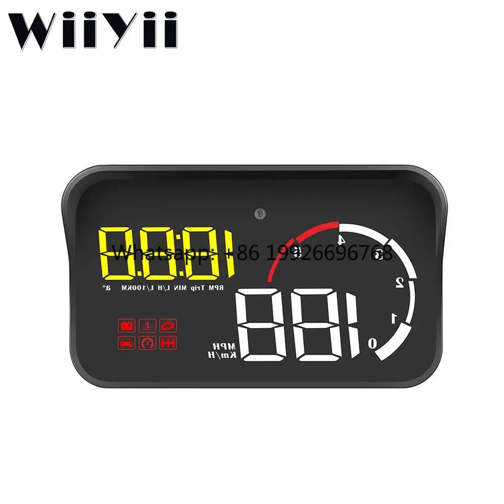 

M10 Car Head-Up (HUD) Multi-Functional 3.5 Inch Projector Speed Temperature 2 Water Temperature Readout Windshield