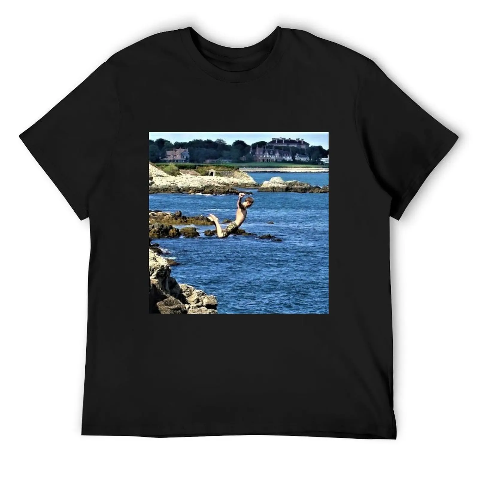 

Falling Man - Newport Cliffwalk, Rhode Island by Jeanpaul Ferro T-Shirt vintage clothes Clothing topping men clothes