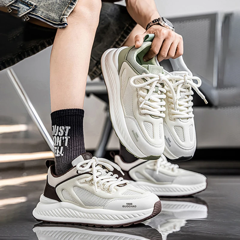 Oulylan أحذية رياضية ناعمة قابلة للتنفس ومضادة للانزلاق أحذية رياضية كاجوال تحجب الألوان أحذية رياضية عصرية مقاومة للاهتراء للرجال #2