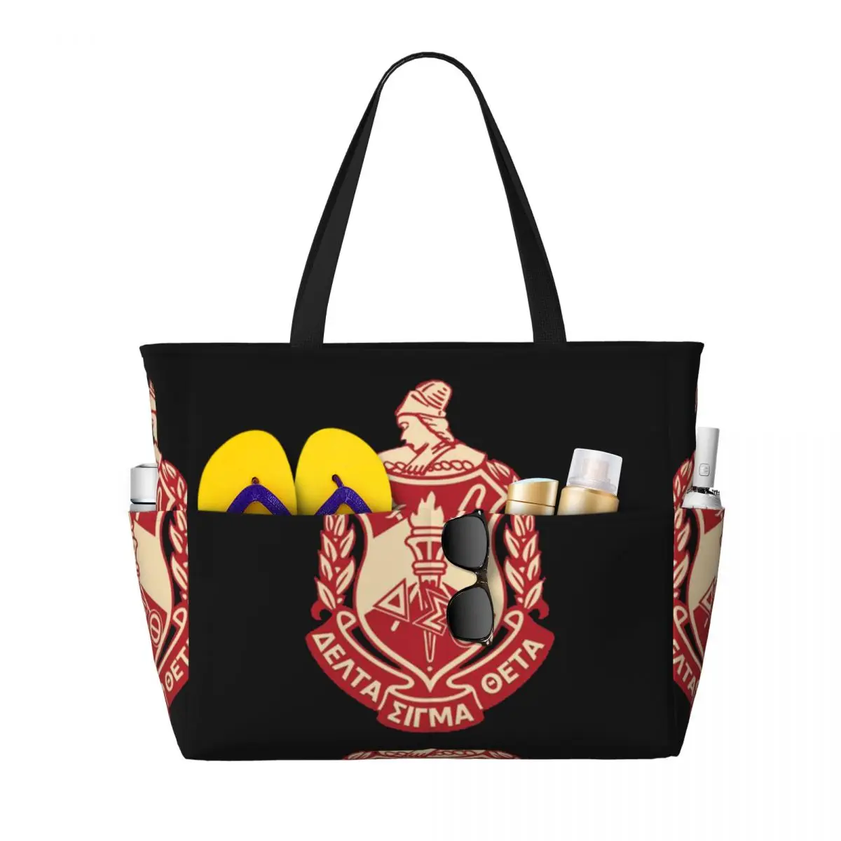 

Delta Sigma Theta Sorority Beach Tote Bag Sport Gym Yoga Duffle Large Tote Bag Women Travel Bag Fitness bag