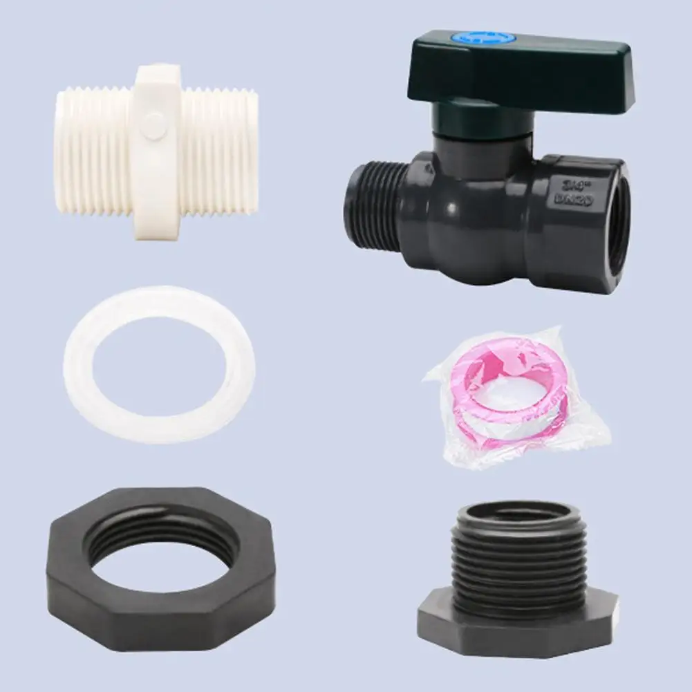 Practical PVC Rain Barrel Diverter Kit 3/4 Inch With Inner Connection Rain Barrel Valve Fitting Adapter ﻿