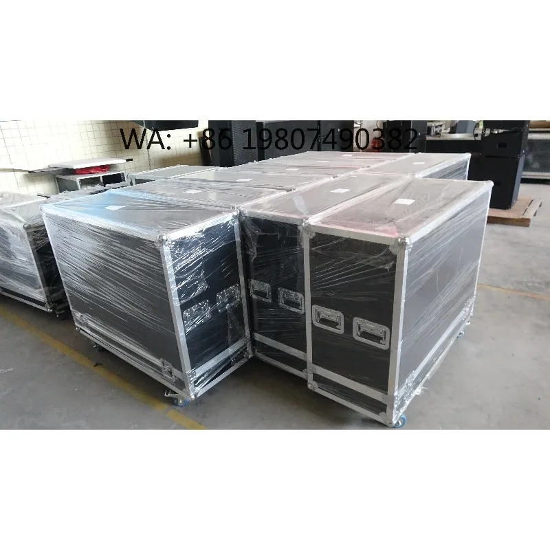 4 Unit Wheeled Flight Case Shockproof Protective Box For Bar Gym Tour Stage Speaker Storage