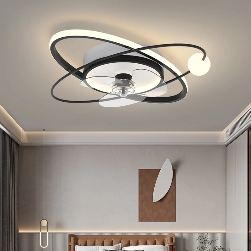 2024 New Fan Ceiling Light Bedroom Modern Fashion Nordic Creative Styling Dining Room Book Room Light