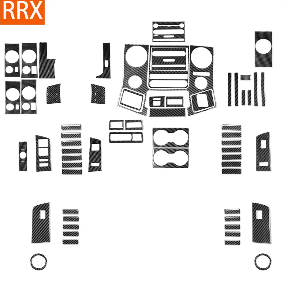 For Ford F-250 350 450 550 F-650 750 2011-2016 Real Carbon Fiber Stickers Centre AC CD Door storage panel Car Trim Accessories