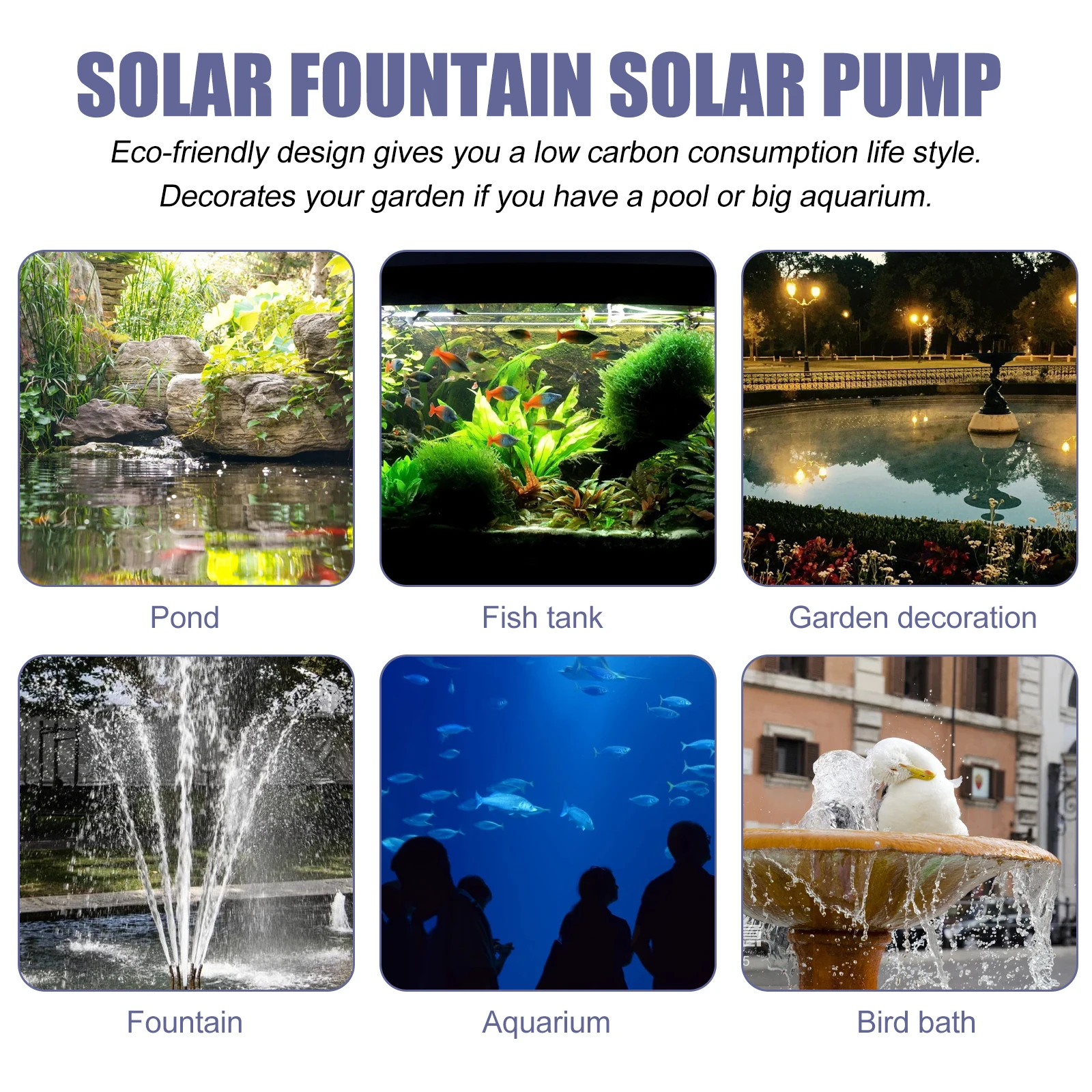 

6 V Solar Fountain Pump Floating Outdoor Swimming Pool Diving for Pond Pumps Submersible Powered