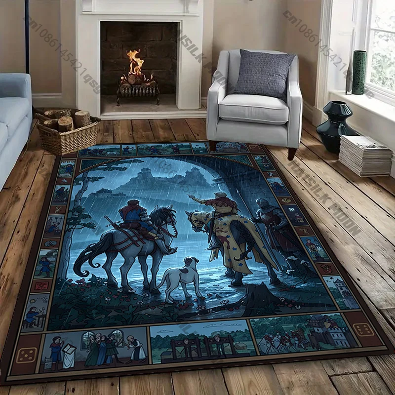 Medieval Adventure Scene Decorative Carpet  living room bedroom sofa decor carpet, Luxury gift mat