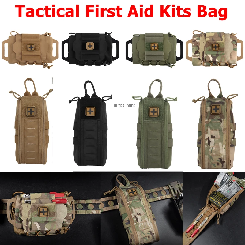 Tactical First Aid Kit Pouch Ifak Molle Pouches Quick Release Flip Top Emergency EMT Bag Outdoor Hunting Paintball Medical Kit