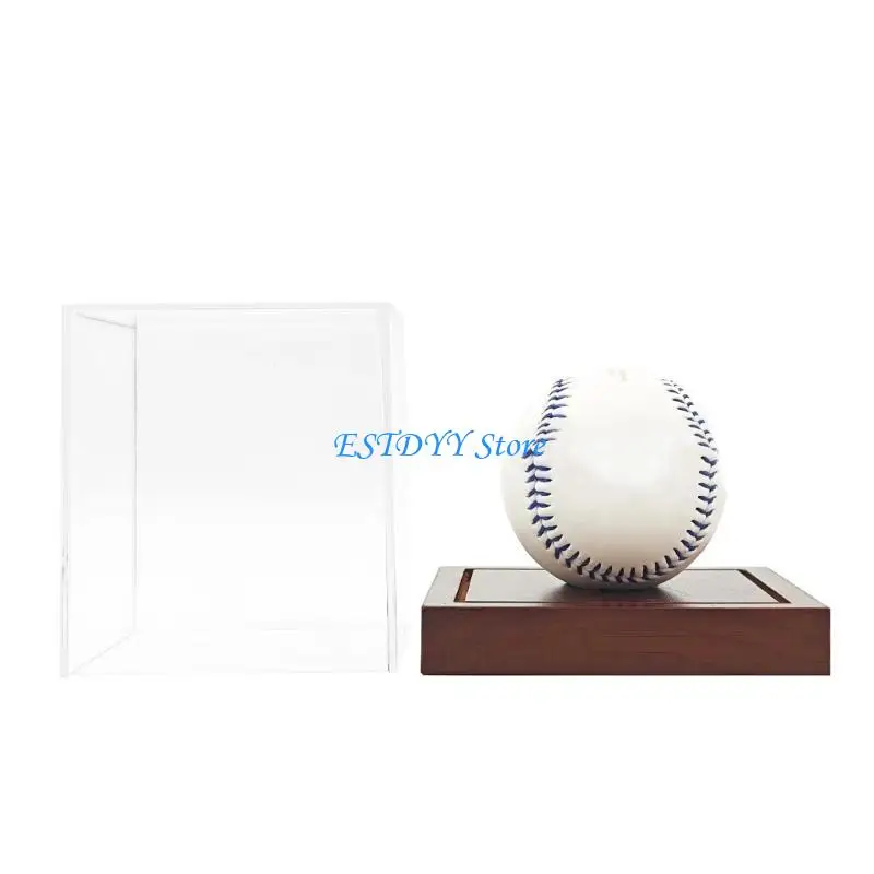 

G6DE Clear Display Case, Display Box with Stand for Collection Basketball Baseball
