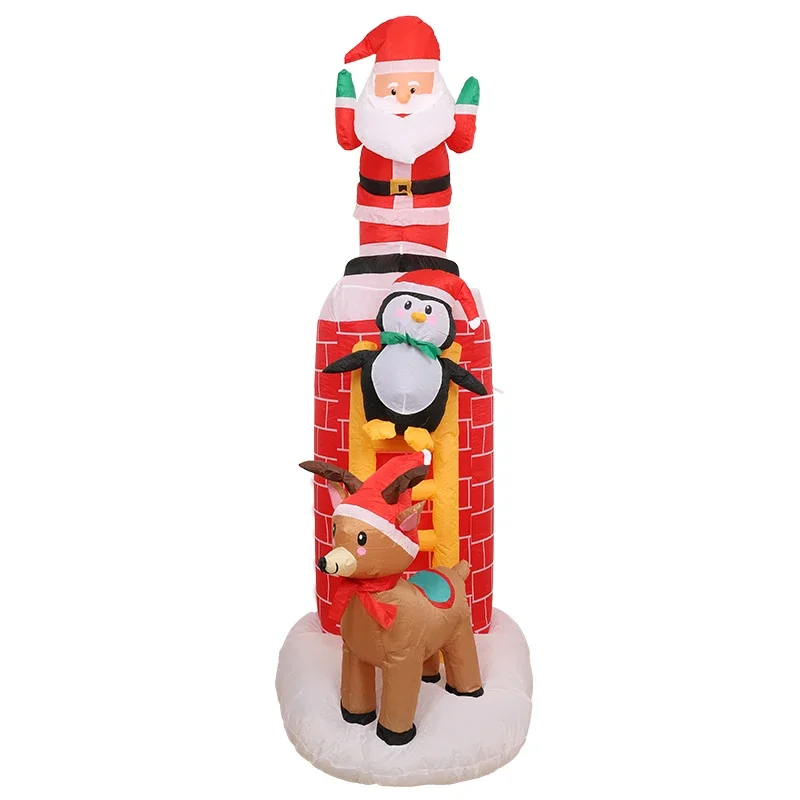 Elk Penguin Inflatable Santa Claus Model Luminous Decoration Christmas Courtyard Decoration Props