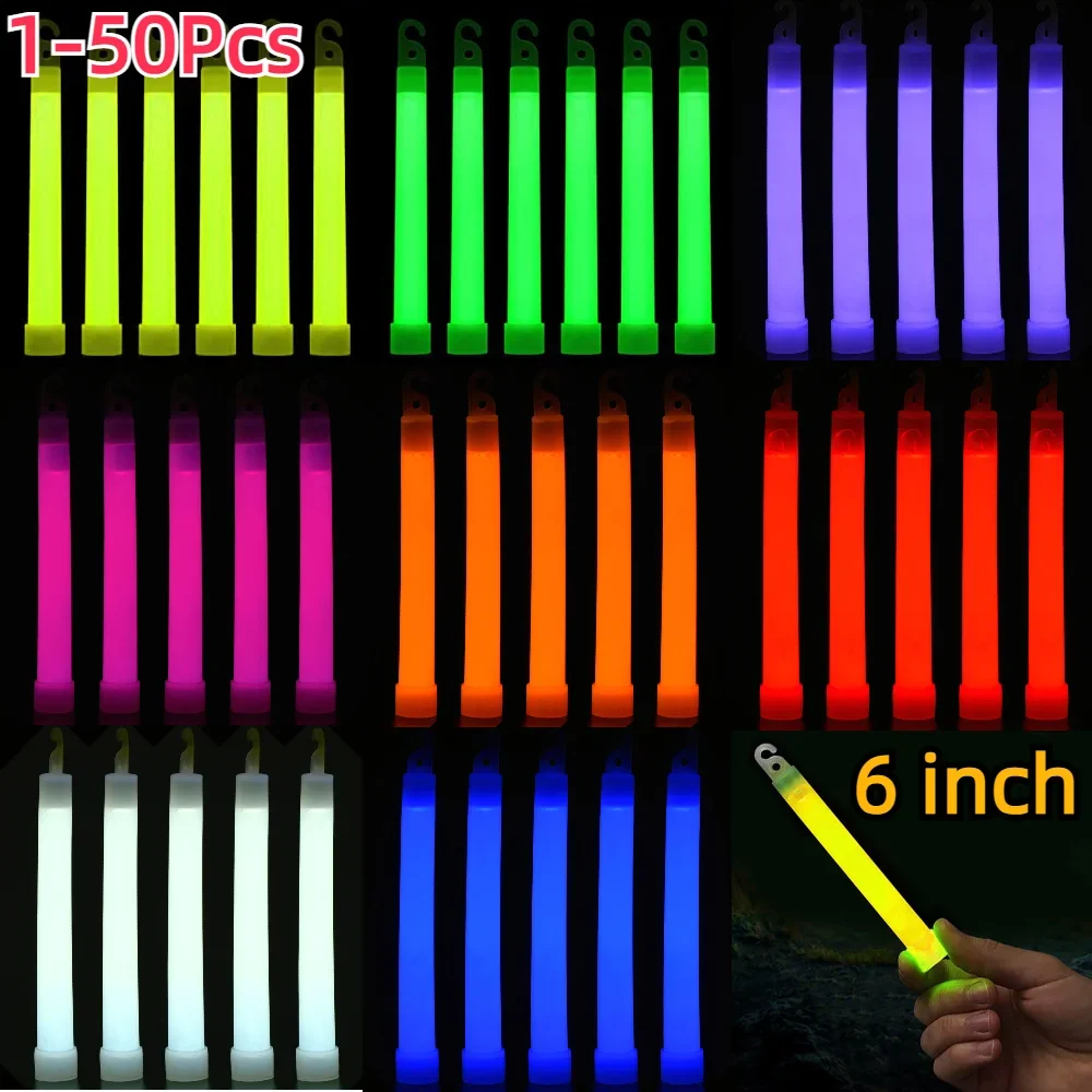 Kit de supervivencia de 6 pulgadas, palos de luz brillantes militares para caminar y hacer senderismo, equipo SOS para acampar, equipo militar al aire libre, suministros para acampar