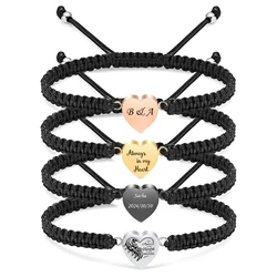 Custom Heart Urn Bracelet for Ashes Stainless Steel Cremation Bangle Manmade Braided Memorial Keepsake Ash Jewelry for Women