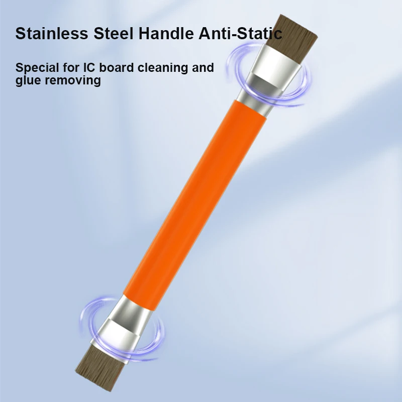 B&R Double-Headed Brush Anti-Static Motherboard Circuit IC Soldering Dust Cleaning Brush Electronic Rework Repair Tools