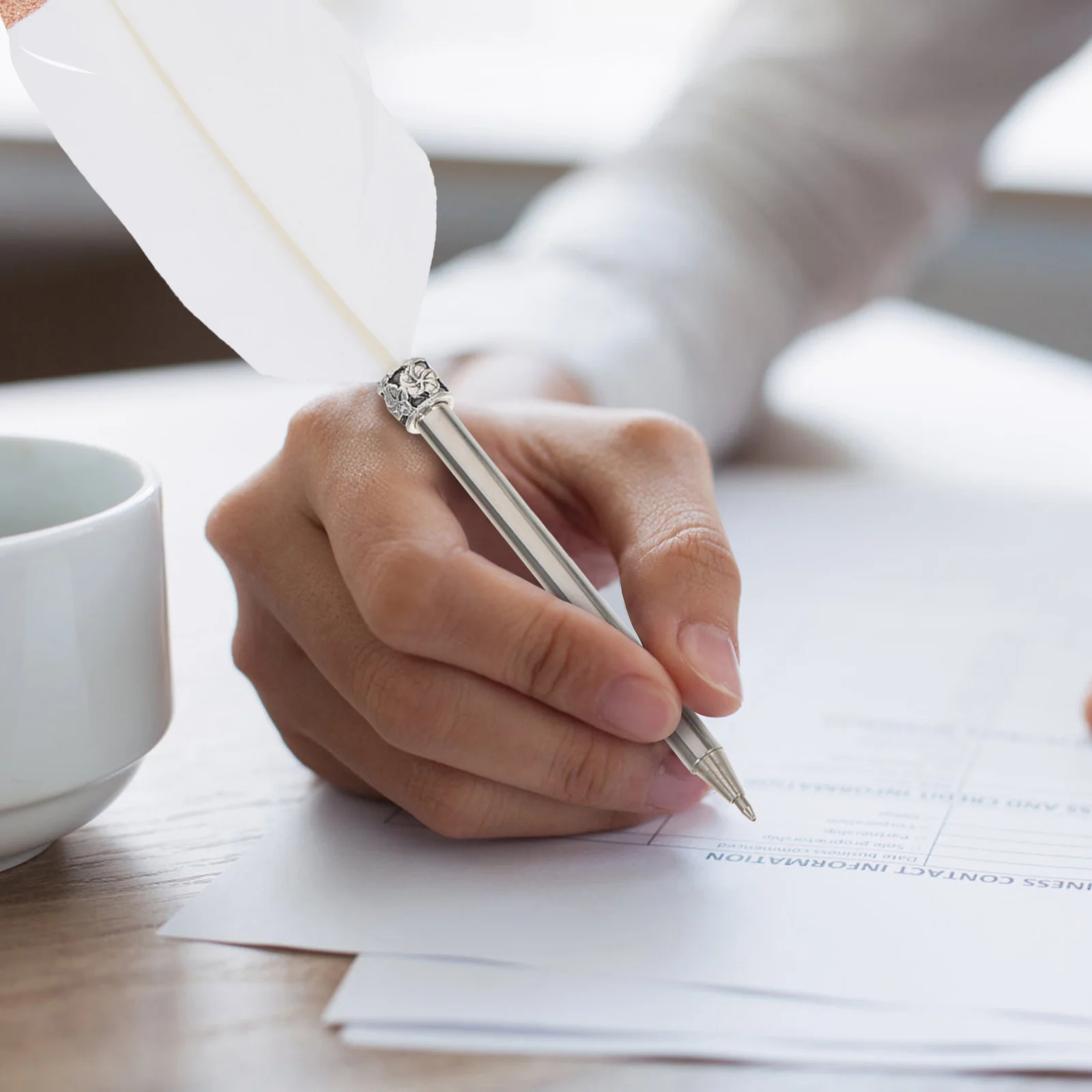 

Металлическая ручка для подписи, креативная шариковая ручка для плавного письма, портативные декоративные канцелярские товары для каллиграфии