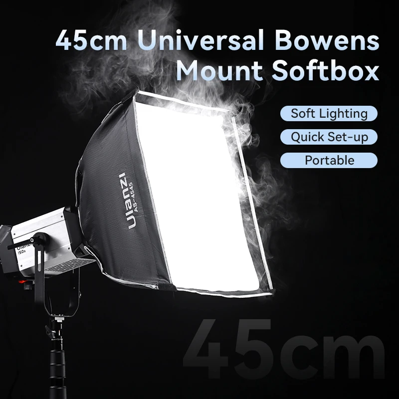 

Ulanzi 45cm Universal Bowens Mount Softbox for GODOX M200D/M300D Aputure LS60d/x/LS C120d II/Amaran 100 200dx/Amaran COB 60d/60x