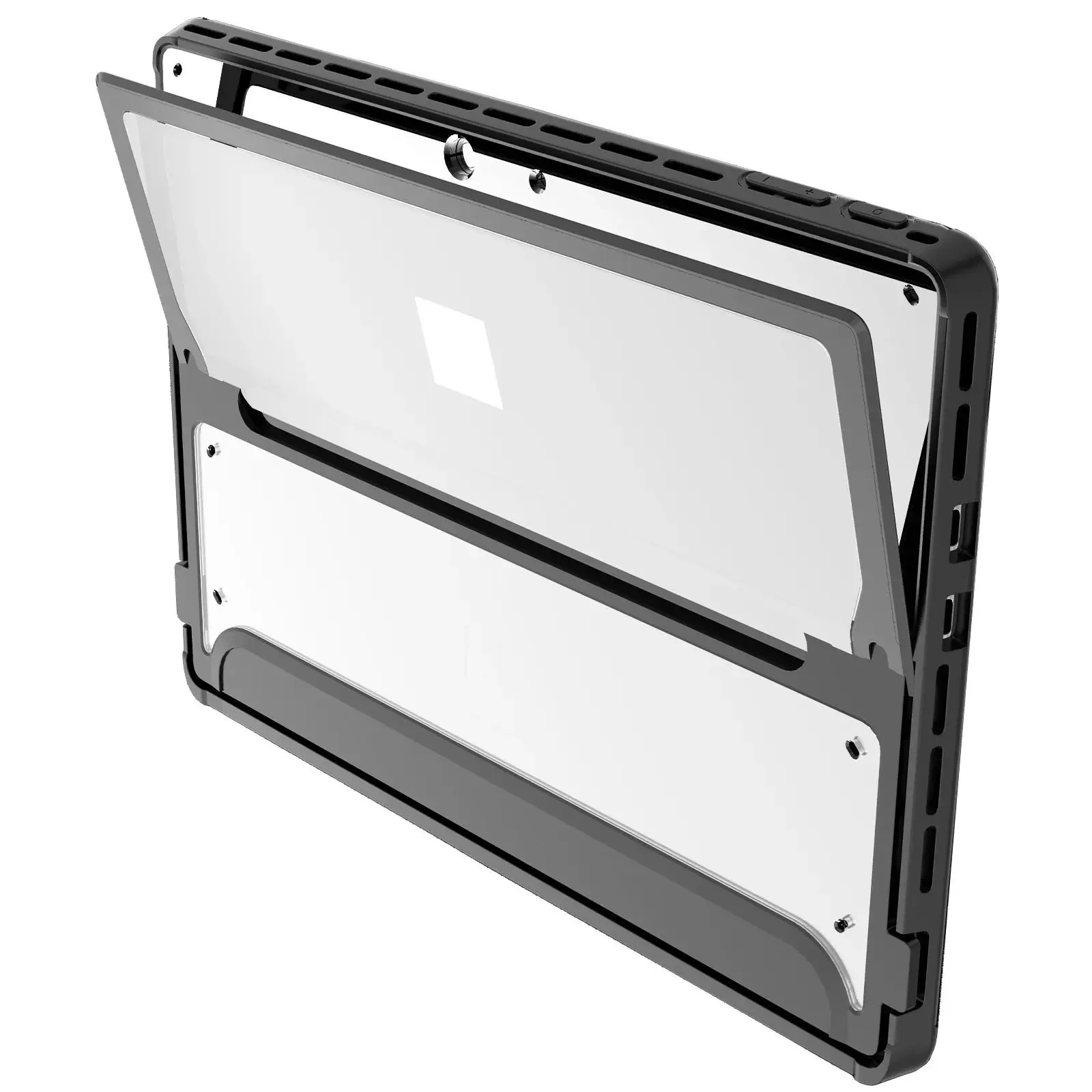 Étui de protection pour Microsoft Surface Pro 9, tout-en-un, coque rigide en TPU, antichoc, transparente, robuste, support de tablette, coque arrière