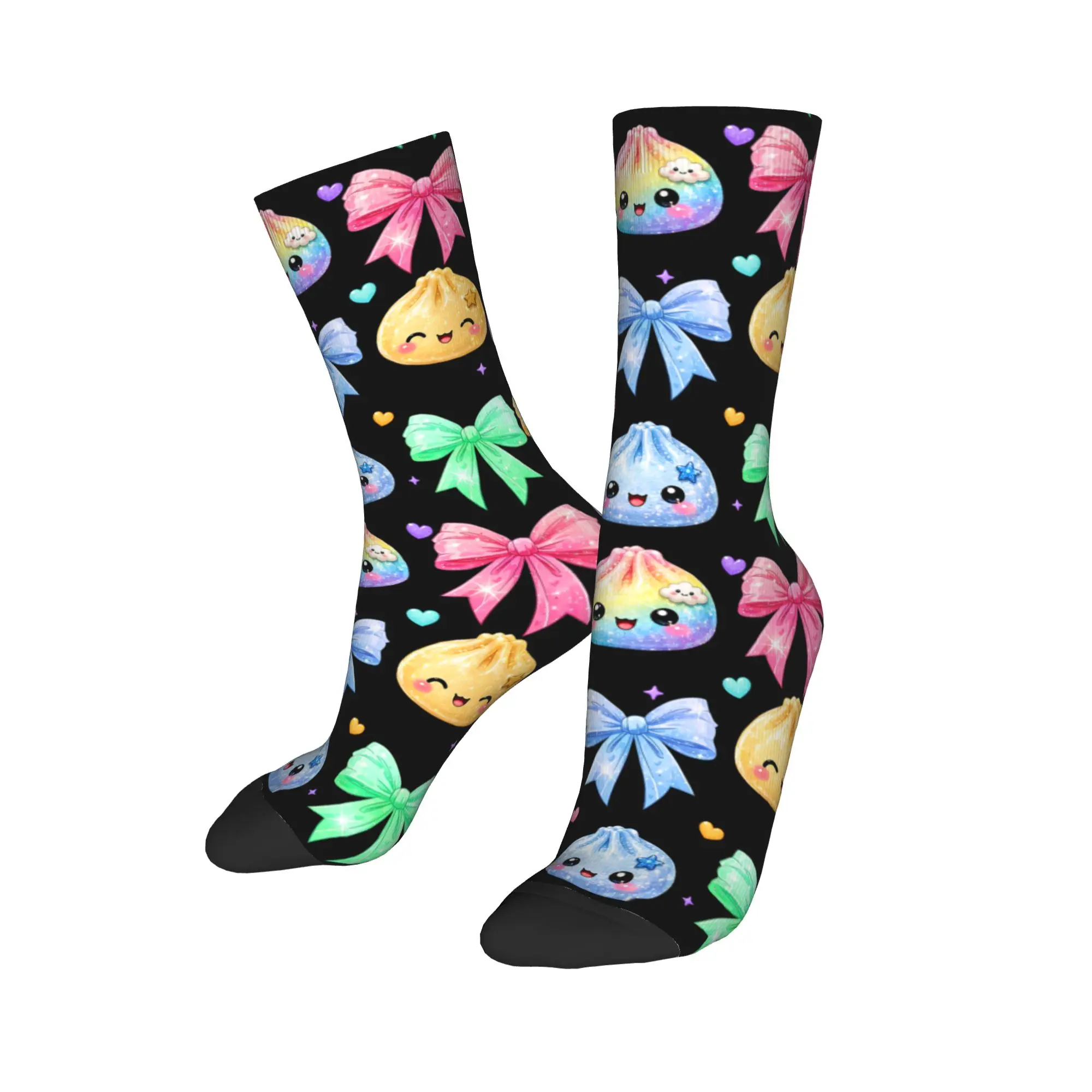 Kawaii Dumpling Cute Pastel Anime Lovers Socks Men Women Polyester Funny Happy  Socks Harajuku Spring Summer Autumn Winter Socks