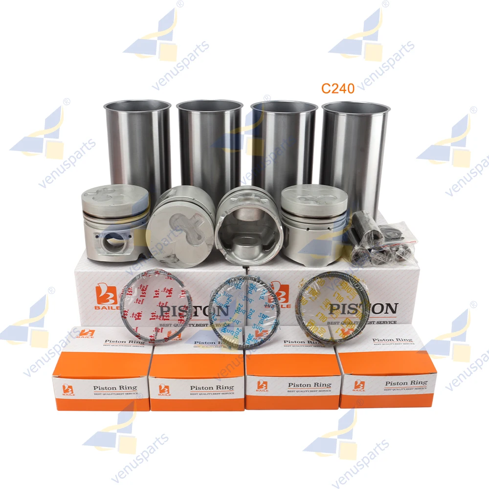 

C240KPG For Isuzu C240 Engine Overhaul Rebuild Kit Piston & Piston Rings Cylinder Liner Set C240-3G 86*2.5+2+5