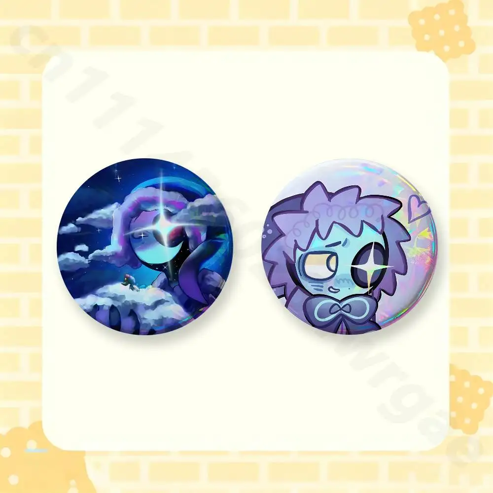 Dandys W-World Astro 2 Pieces Set Badge Set Fashion Brooches for Women Men Backpack Accessory Bag Badge