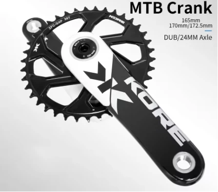 Crankset DUB/24MM Axle 165/170/172.5mm Length Single Disc T800 Carbon Fiber 480g Cycling Parts