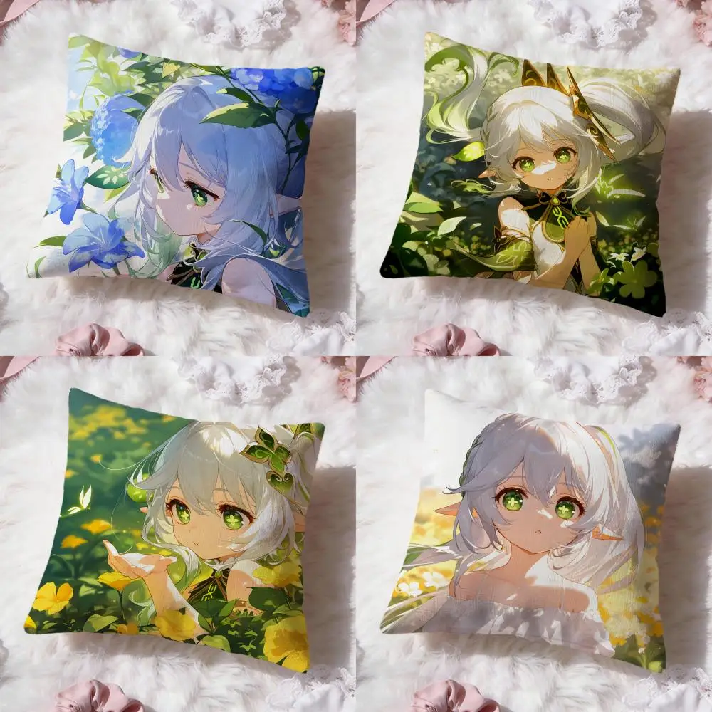 Nahida genshin impact Cushion Cover Premium Comfort Reversible Pillow Cove -Two in One Design for Any Room & Car Interior
