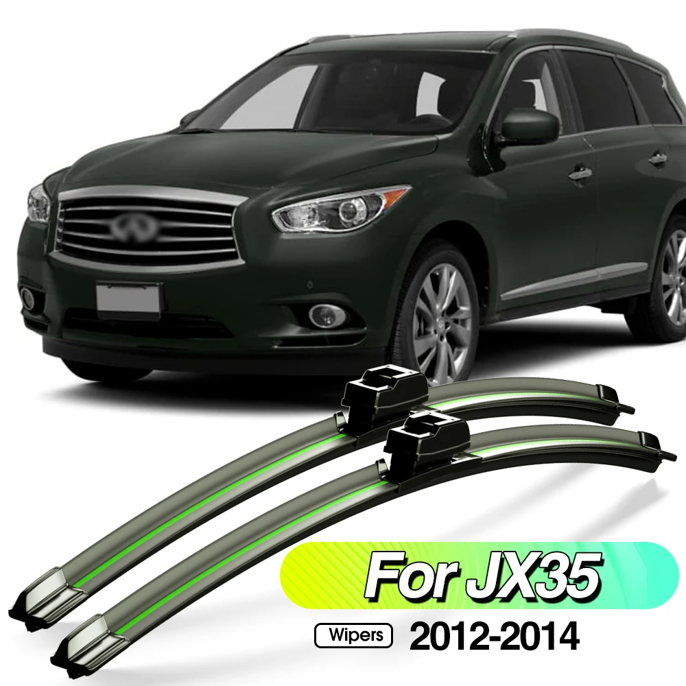 

For Infiniti JX35 2012-2014 2pcs Front Windshield Wiper Blades Windscreen Window Accessories 2013