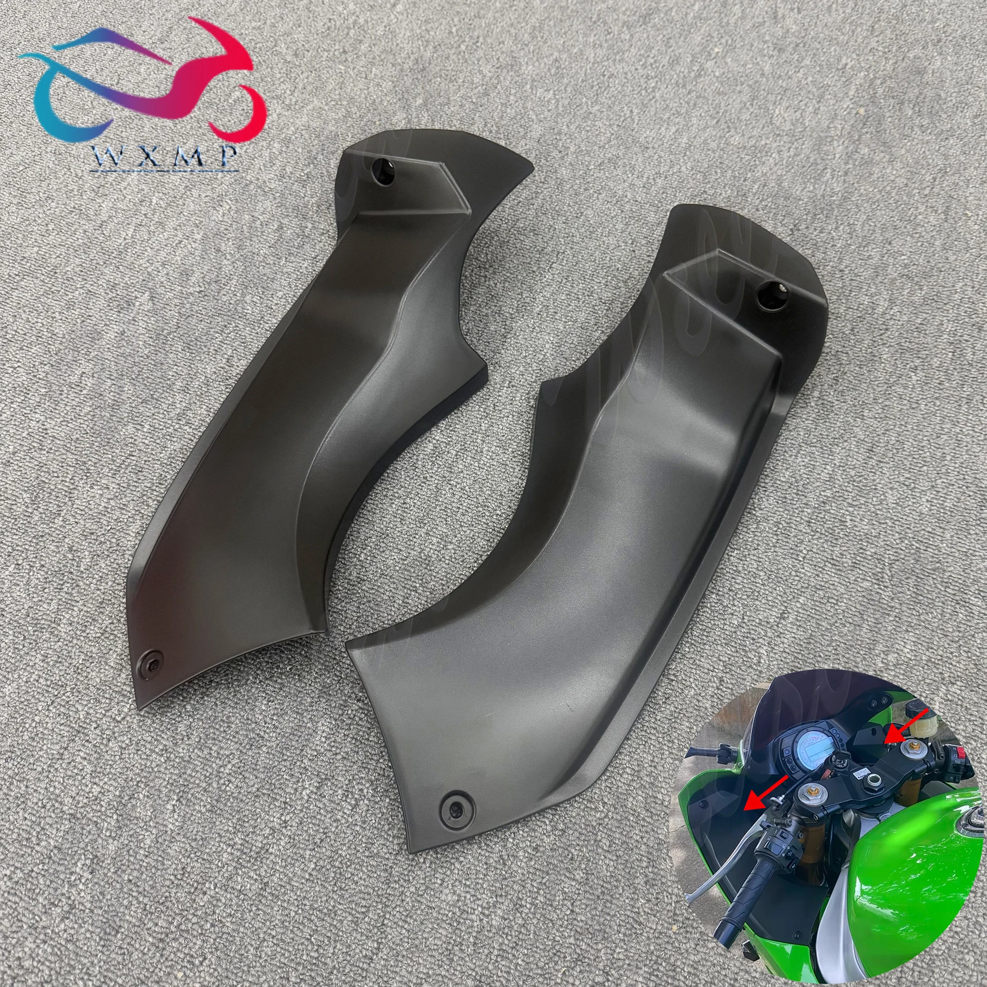 Front Upper Side Fairing Cowl Panlel Fit For Kawasaki Ninja ZX636 ZX600 ZX6R ZX-6R 2003 2004