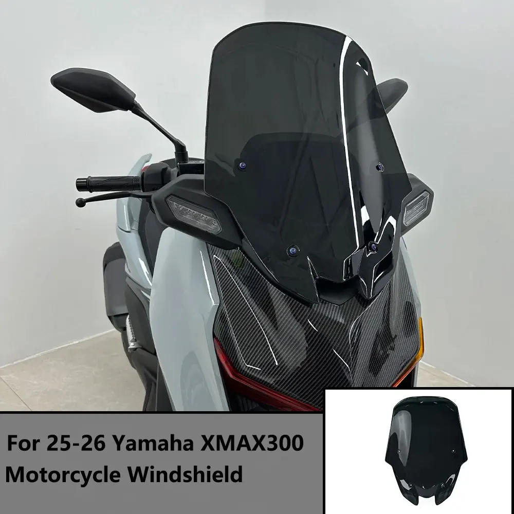 

For 25-26 Yamaha XMAX300 Motorcycle Windscreen Windshield Screen Shield Wind Heightened Thickened Deflector Plate Accessories