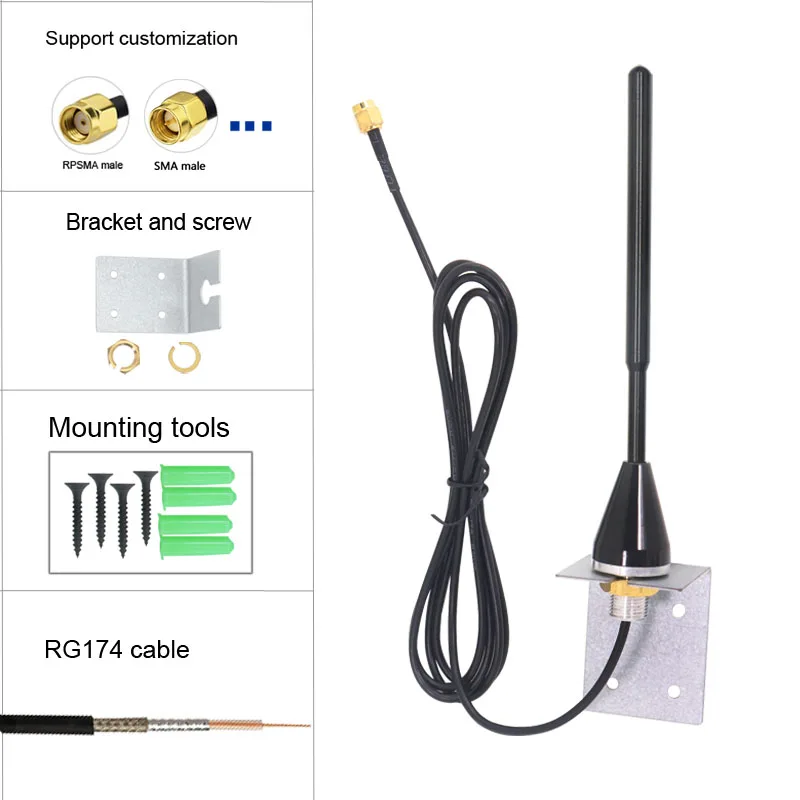 Signal Enhance 4G LTE 3G GSM Pure Copper Omni WiFi Antenna 698~2700Mhz High Gain Indoor Outdoor Aerial WiFi SMA RPSMA Male