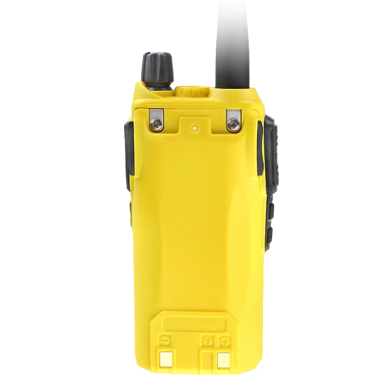 Brand New Free Earphone Yellow Colour Dual Frequency 5W Walkie Talkie Dual Band UV-82