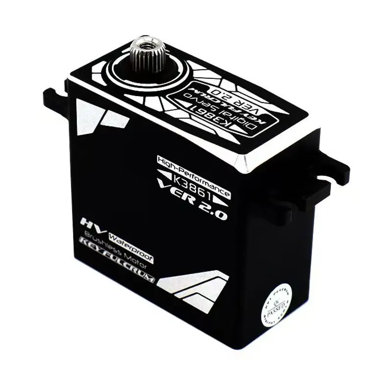 KeyFulcrum KF K3861 V2 Waterproof Servo 40kg-45kg 0.08sec 6-8.4V steel gear hv brushless digital metal casing rc car crawler