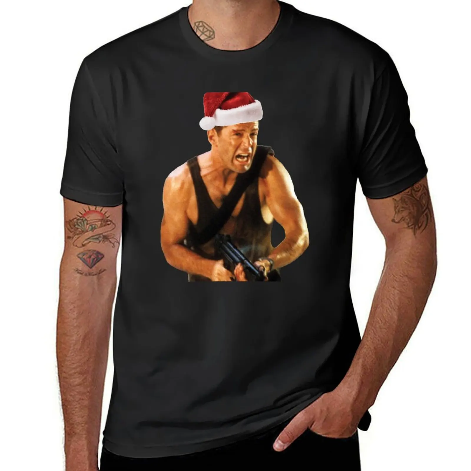 Die Hard Santa T-Shirt plain kawaii clothes Blouse plus sizes mens t shirt