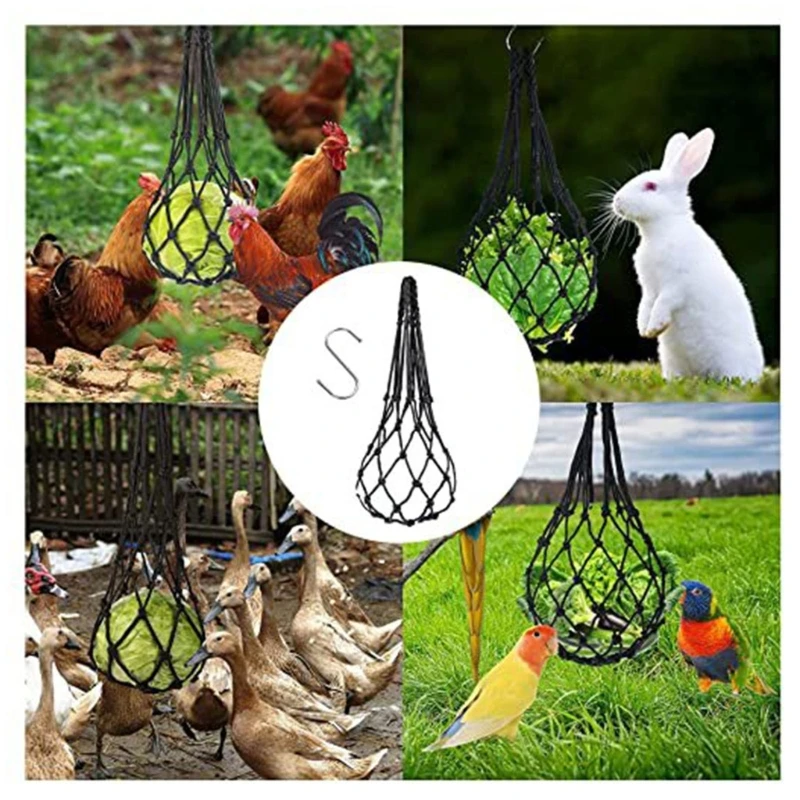 Chicken Cabbage Feeder Chicken Vegetable Net String Bag Poultry Fruit Holder