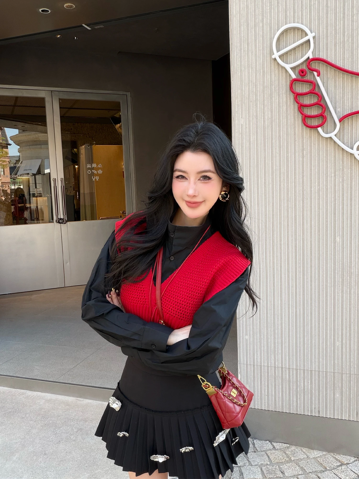 

LADIES FIRST Korean Sle Faionable ort irt V-Ne Sweater Coat Women Pure Color Casual Loose Fit Long Sve irt