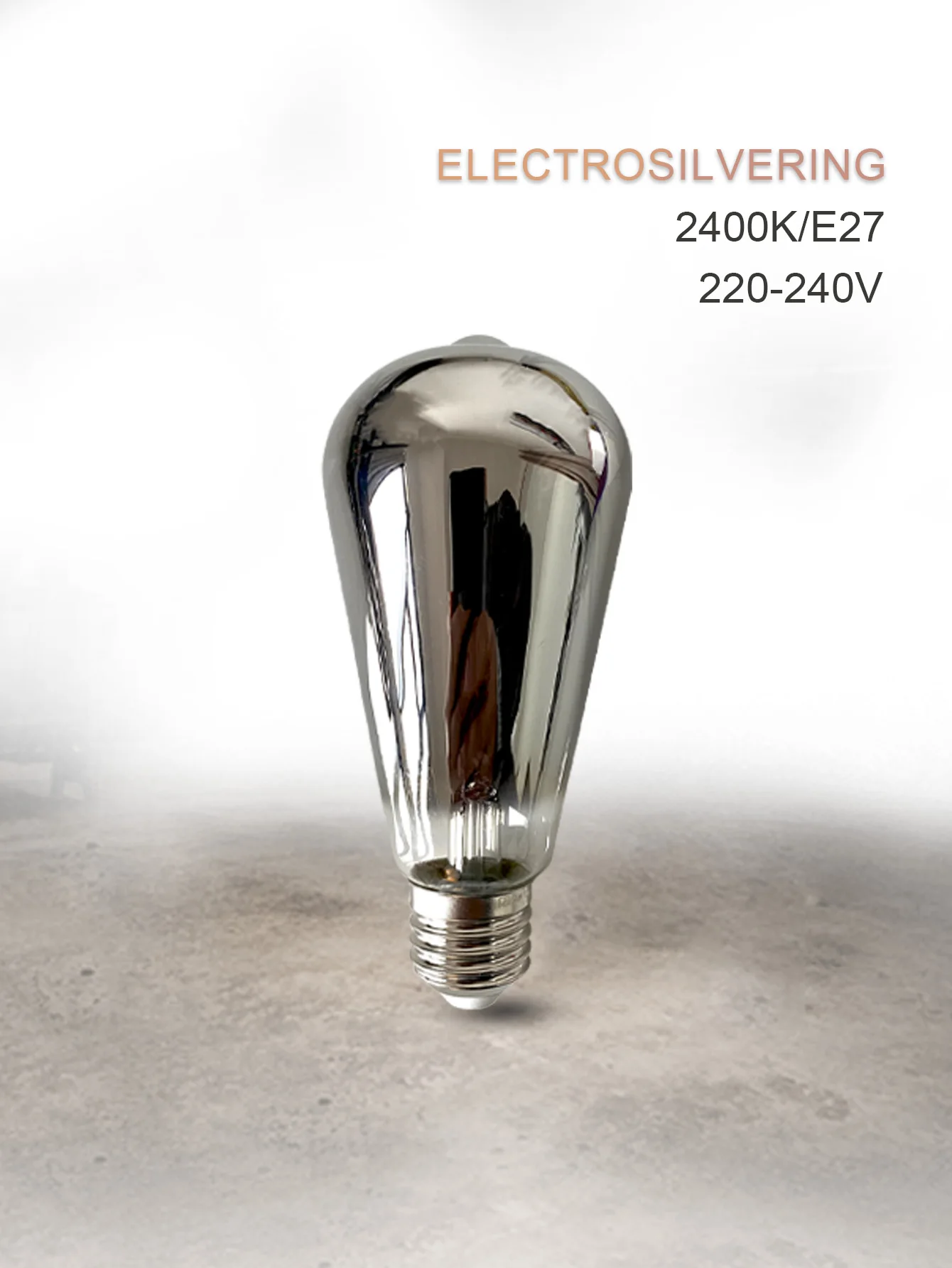 New Arrivals: 1-8 Pieces of Incredibly Charming Edison Retro Filament Bulbs, Electroplated Silver-Gray Glass, 5W LED, E27 Screw