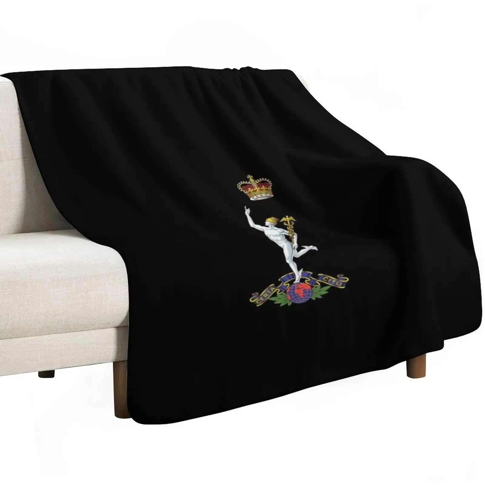 Royal Signals Cap Badge Throw Blanket Blankets For Sofas Soft Plaid Soft Plush Plaid warm for winter Decoratives Polar Blankets