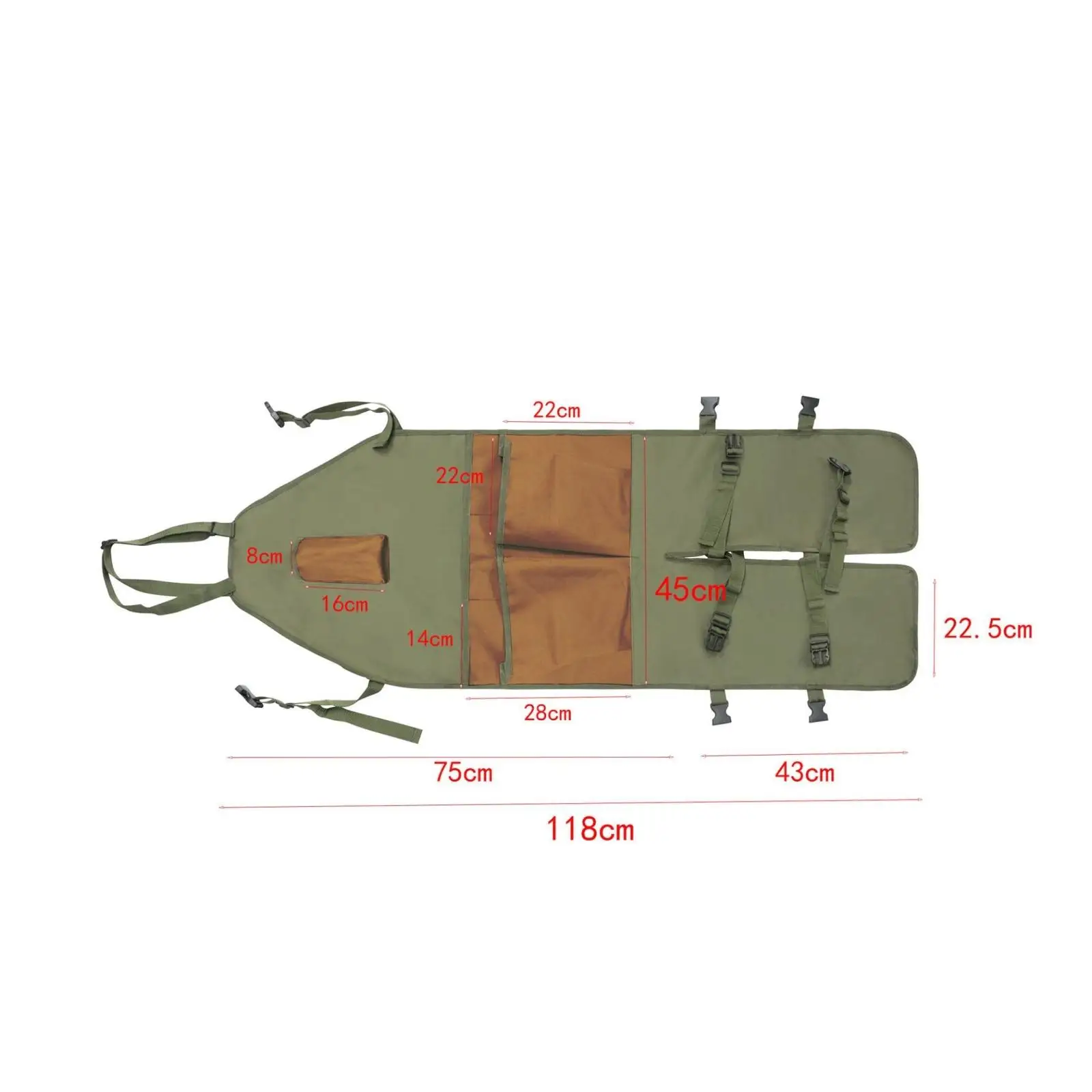 Waterproof Long Garden Apron with Leg Coverings Oxford Fabric Work Apron for Grass Cutting and Harvesting with Tool Pockets