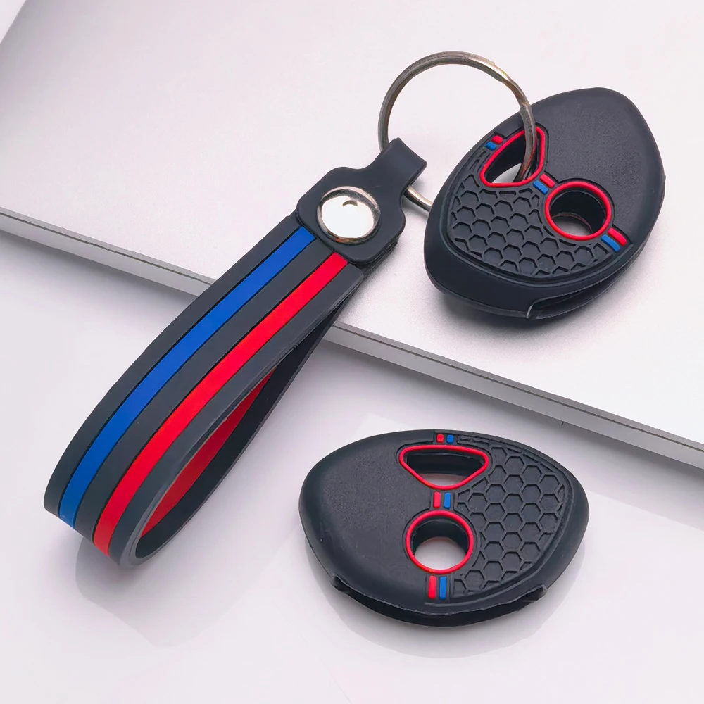 Key Shell Cover for BMW R1200RT R1200GS K1200R K1200S K1300R K1300S S1000RR F650GS F800GS with Keychain Anti-Scratch Shockproof