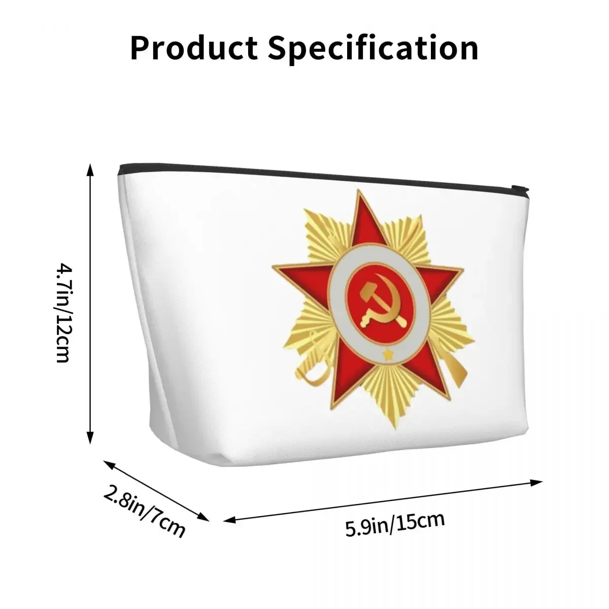 CCCP Star Soviet Union USSR Travel Cosmetic Bag Makeup Bag Storage Bag Cosmetic Case Portable Organizer For Women Female Gift