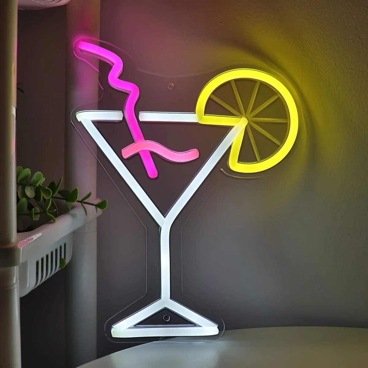 Cocktail LED Neon Sign Light, Alimentado por USB, Quarto, Pub, Clube, Loja, Decoração De Festa, Presente De Aniversário, Festa De Casamento, 5V