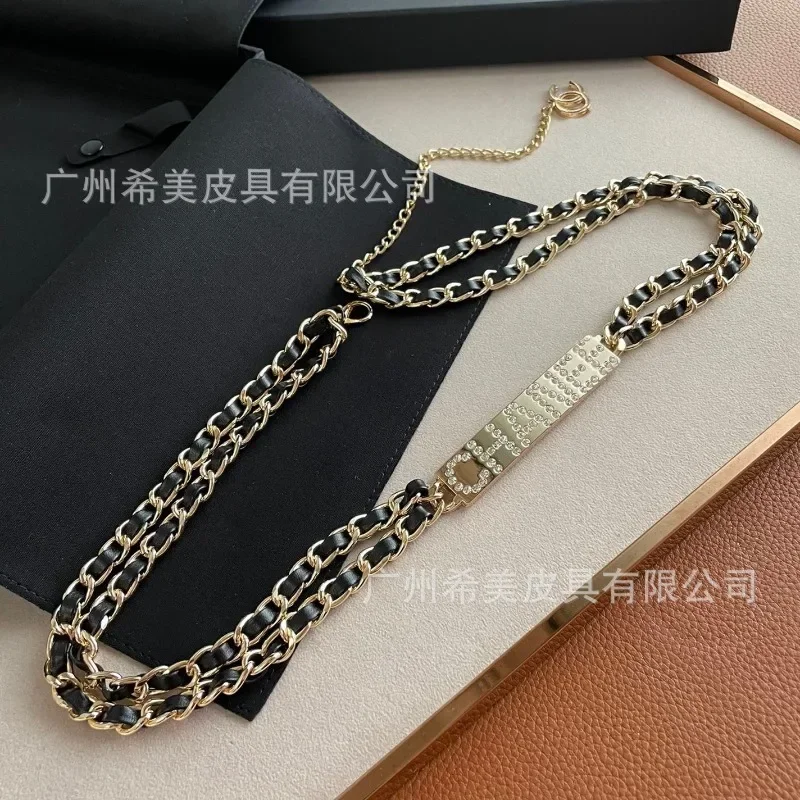 2025 nuevas cadenas de cintura de Metal versátiles de alta gama, accesorios de moda de lujo ligeros para mujer, vestidos, trajes, cadenas de cintura adelgazantes
