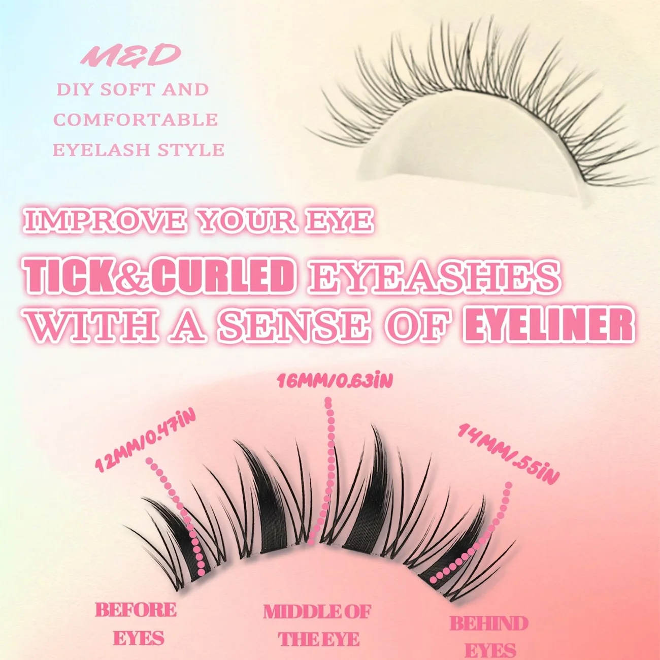 400 Pcs C-Curl 3D Faux Mink Lashes Set
