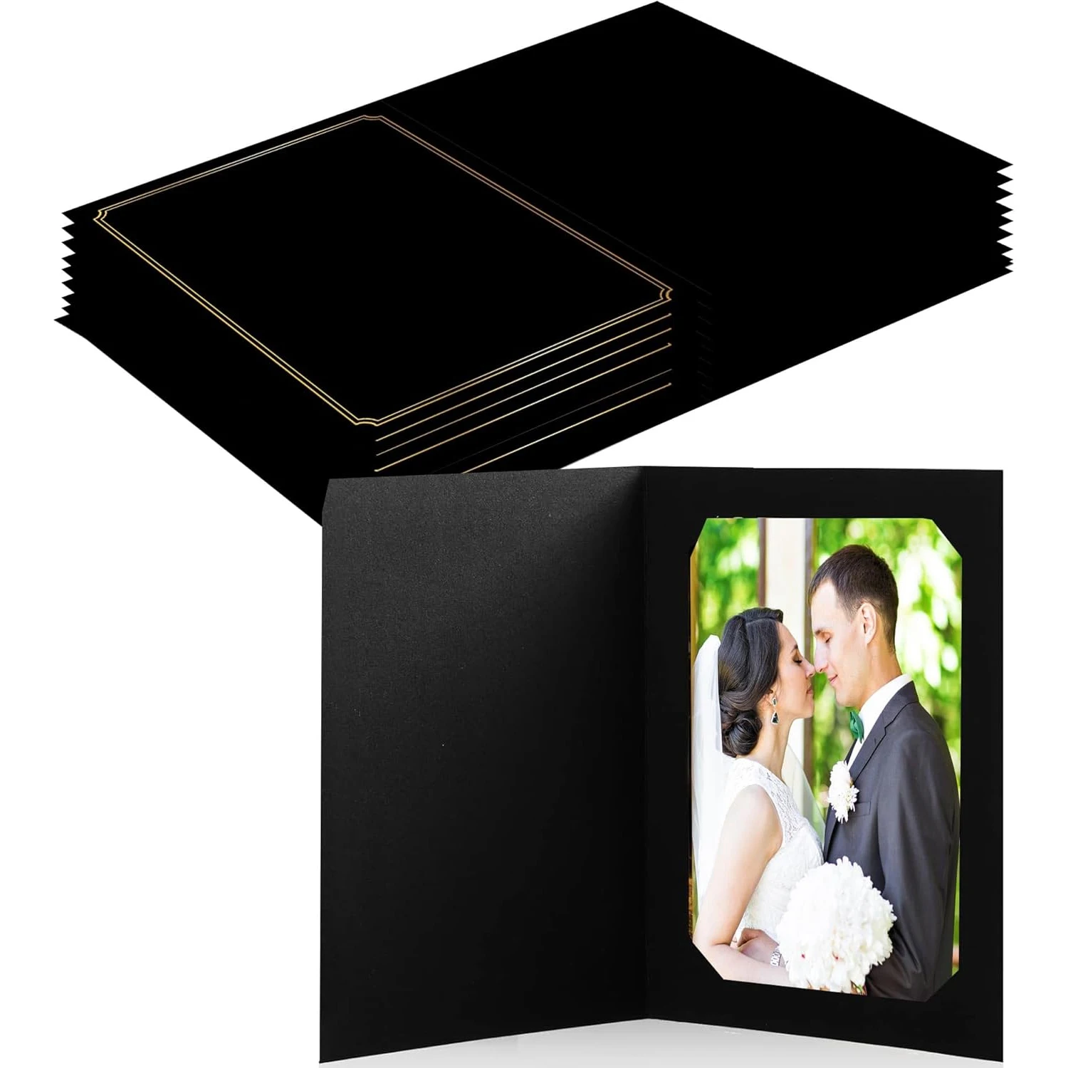 

20 pcs Photo Folders Frame Note Cards Paper Greetings Cardboard for 4x6 or 5*7 Pictures Picture Frame Photo Inserts Notecard