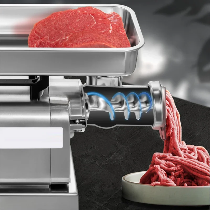220V Multifunctional Commercial Desktop Meat Grinder High-power Automatic Mincing Frozen Vegetable Mincer Meat Grinders Electric