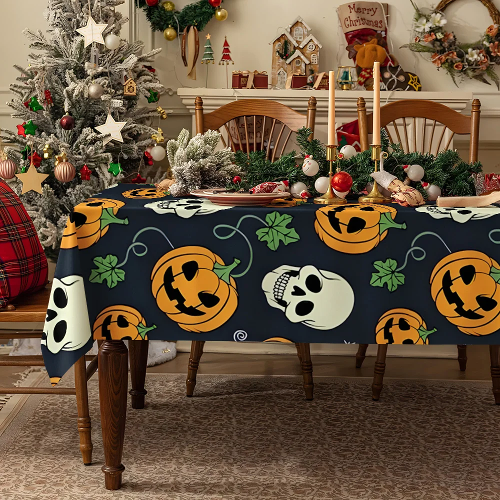 Black Golden Cute Spiders Table Cloth Waterproof Tablecloth Spill Proof Table Cloth, Wipe Clean Table Cloth for Dining Camping