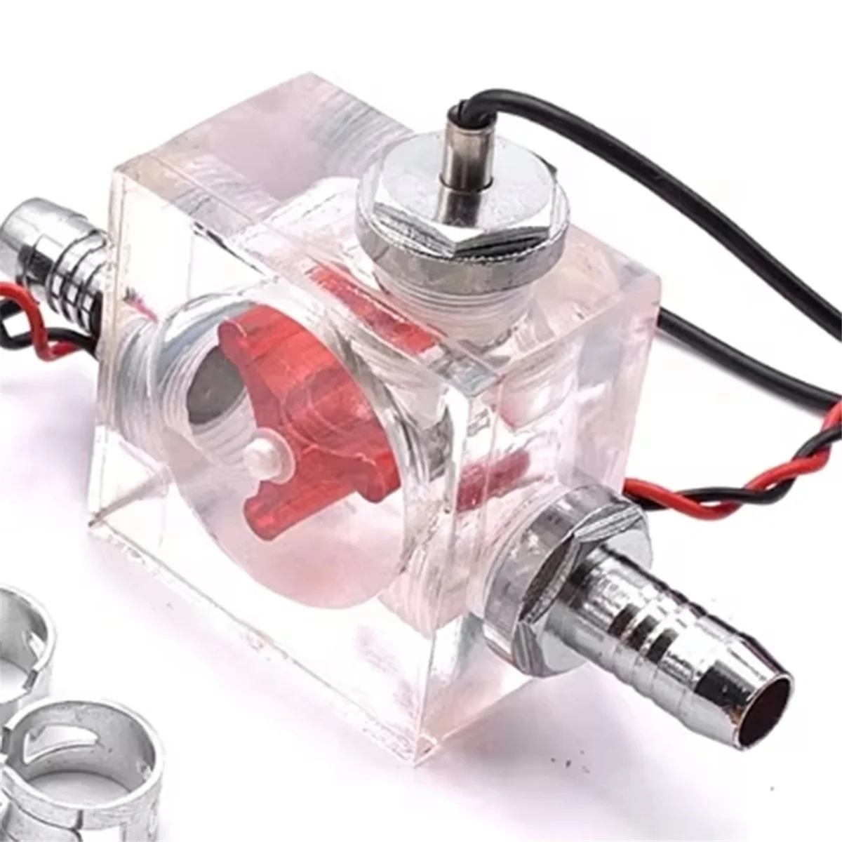 X61A_3-weg flowmeter LED-thermometer, waterkoeling, groen