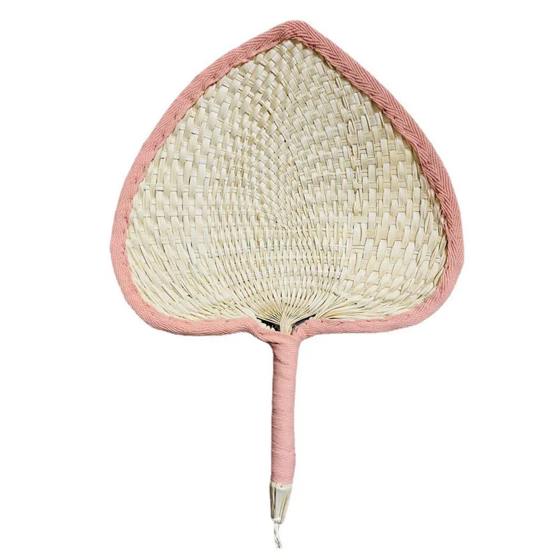 1pcs Crafts Fans Handmade Peach-Shaped Bamboo Woven Fan Summer Cooling Colored Hand Fans For Home Wedding Decorationr