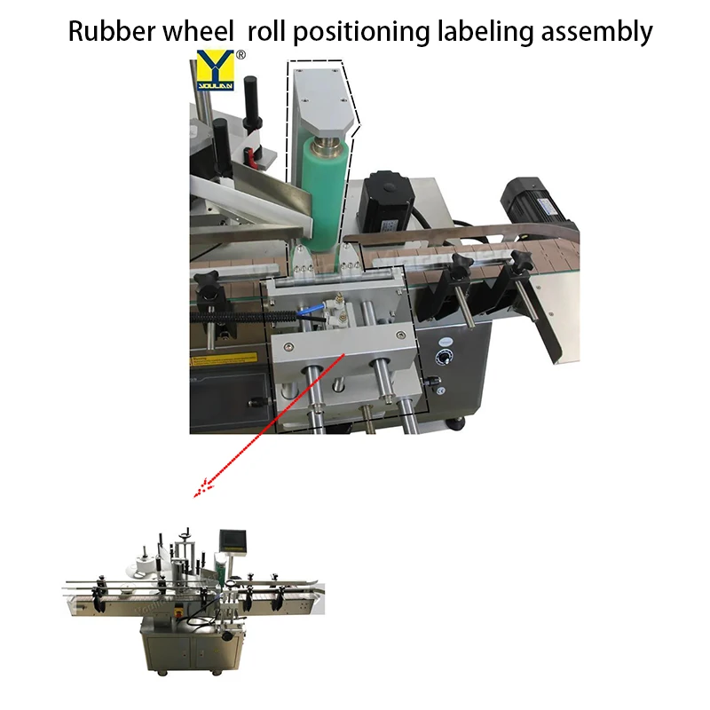 Automatic Labeling Machine MT-550 Parts Rubber Roller Positioning Assembly