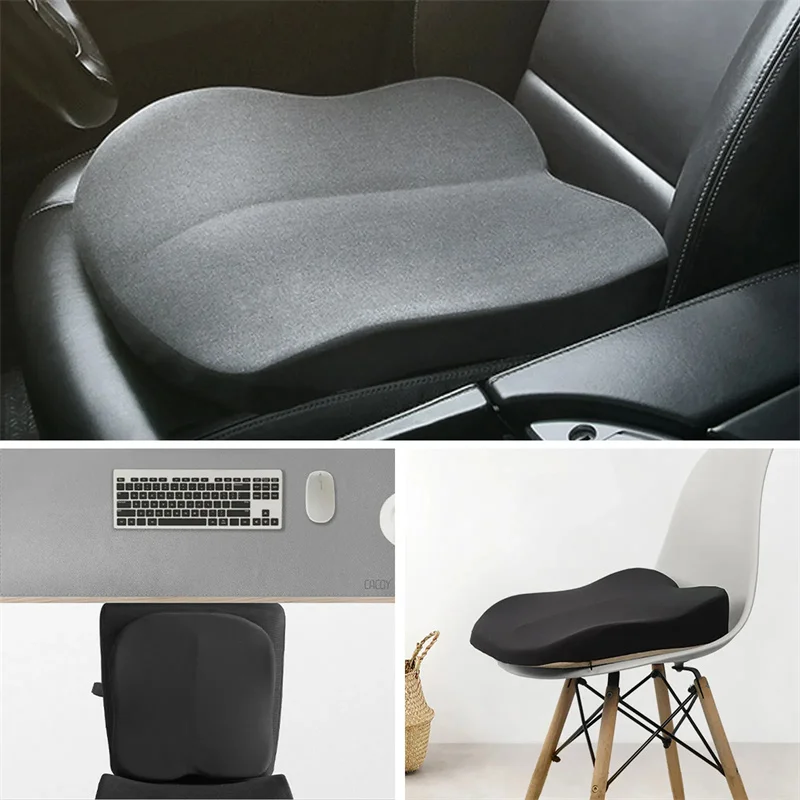 Car Booster Seat Cushion Main Driver Heightening Height Boost Mat Memory Cotton Seat Pad Relief Driving Fatigue For Car Home Use