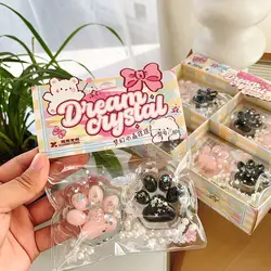 2Pcs Tapa Squishy Pearl Cat Paw Fidget Toy Antistress Stress Relief Toy For Adult Kids TPR Slow Rebound Sensory Toy Unique Gifts